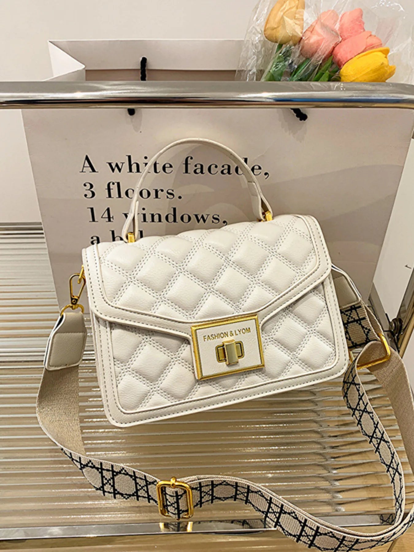 Fashorio Bags Quilted Adjustable Strap Shoulder Bag