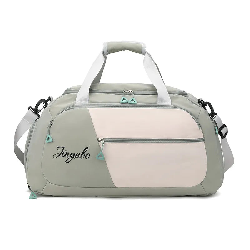 Fashorio Bags Sage / One Size Contrast Nylon Travel Bag