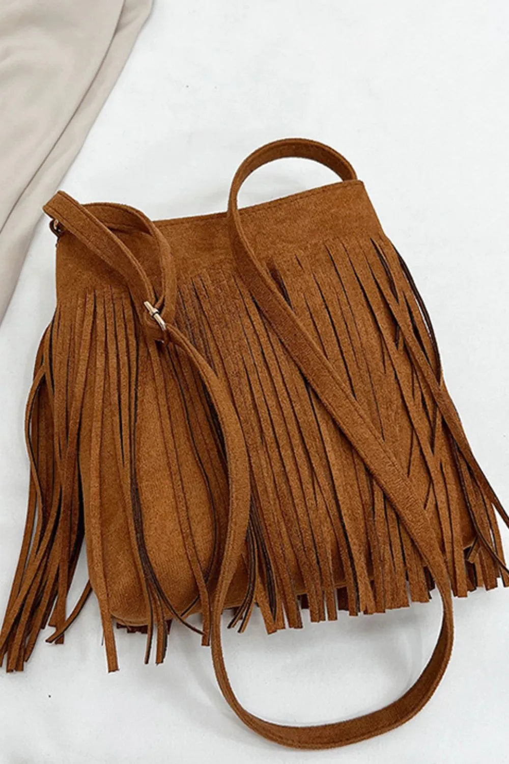 Fashorio Bags Suede Fringe Shoulder Bag