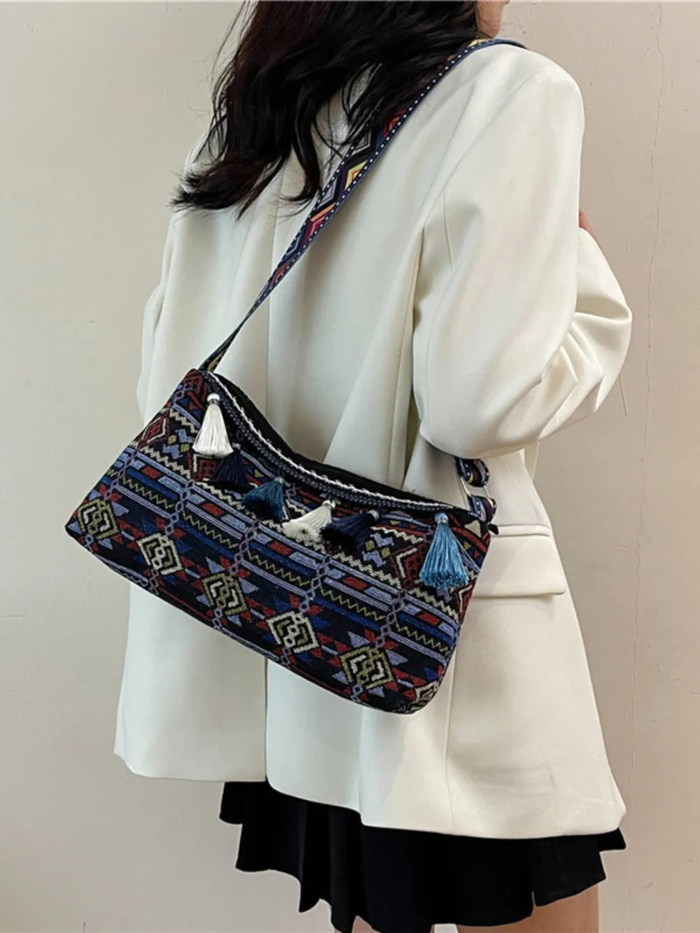 Fashorio Bags Tassel Adjustable Strap Shoulder Bag