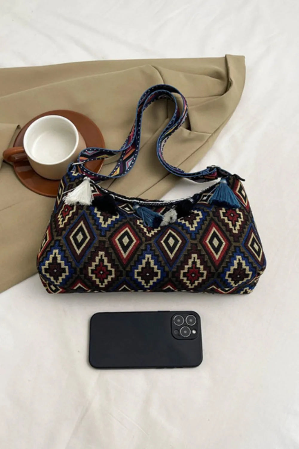 Fashorio Bags Tassel Adjustable Strap Shoulder Bag