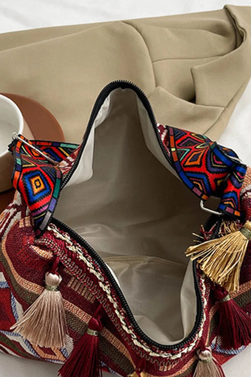 Fashorio Bags Tassel Adjustable Strap Shoulder Bag