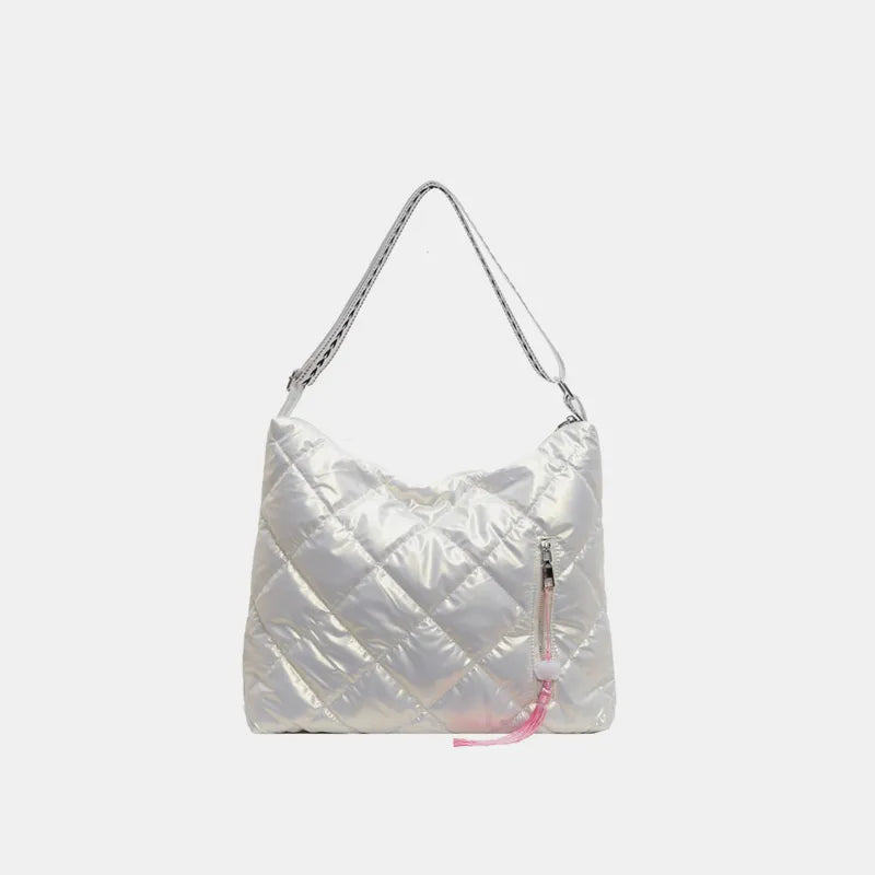 Fashorio Bags White / One Size Quilted Nylon Travel Bag