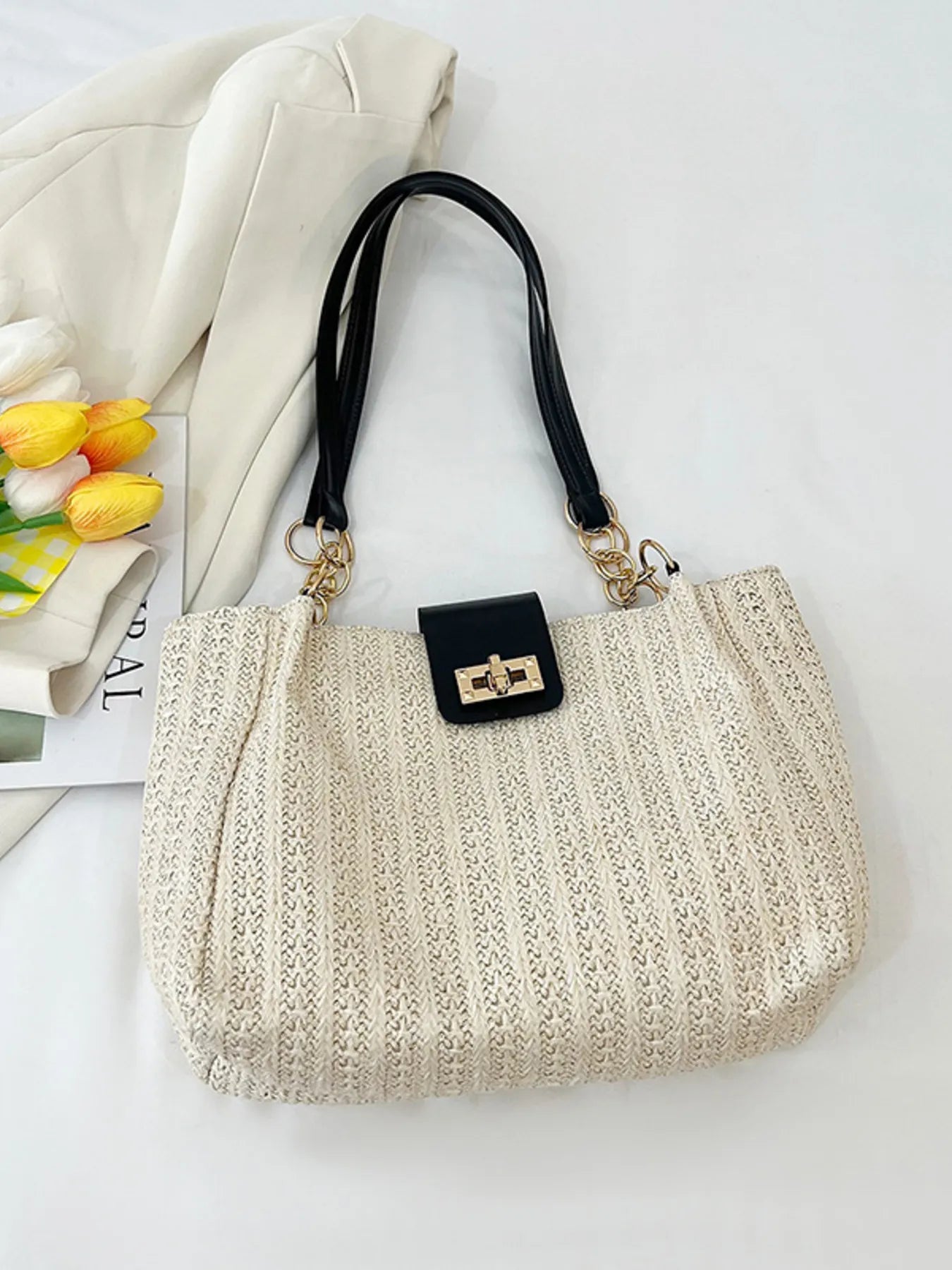 Fashorio Bags Woven Straw Shoulder Bag