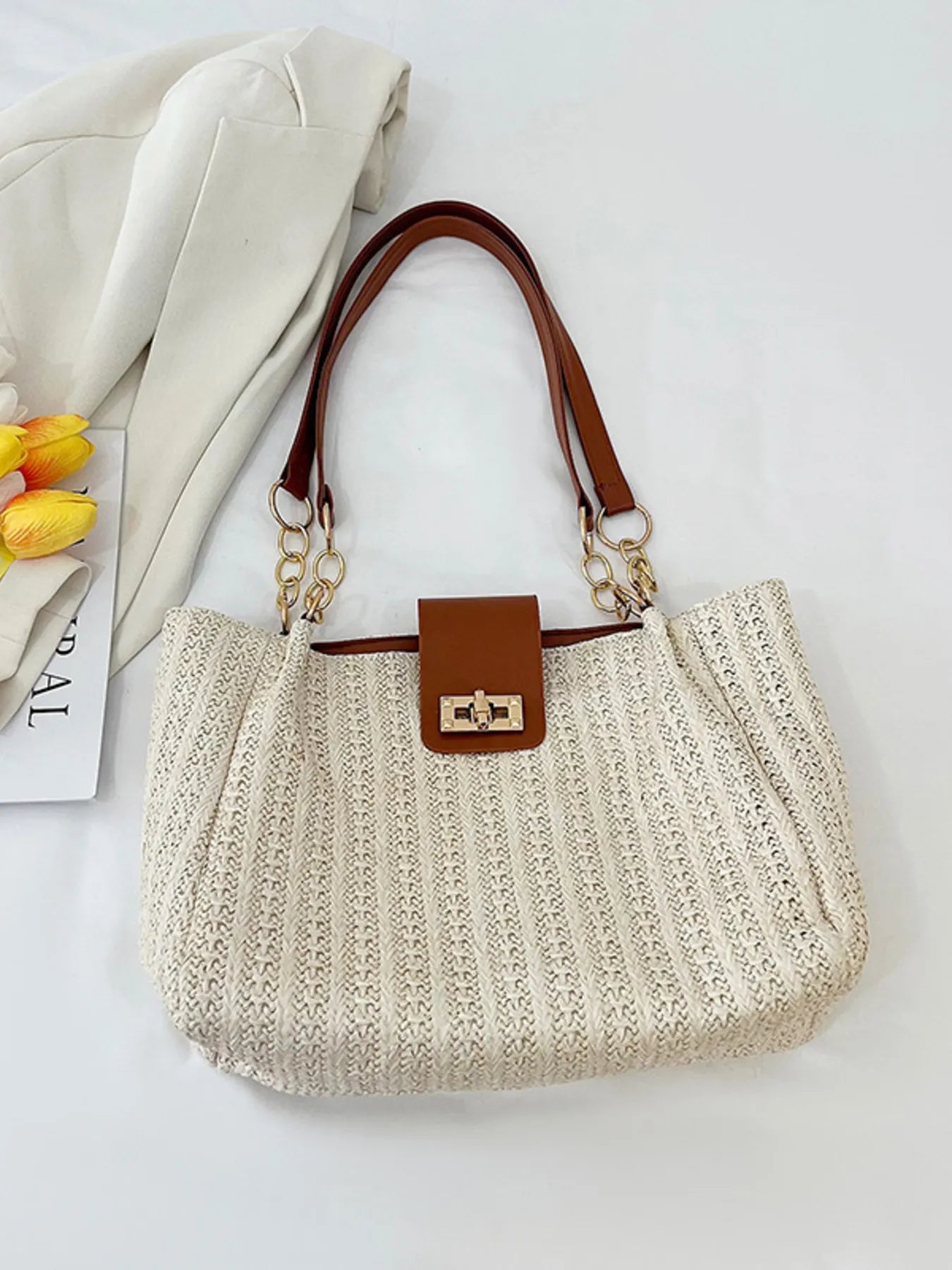 Fashorio Bags Woven Straw Shoulder Bag