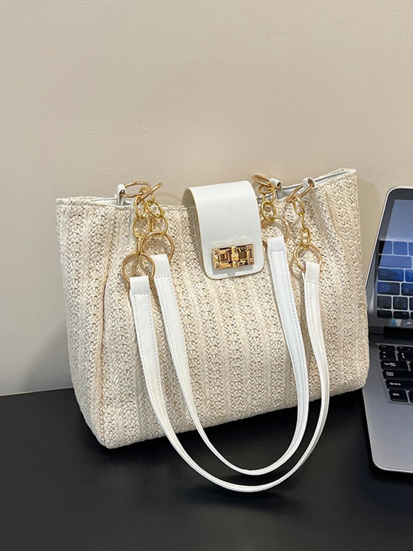 Fashorio Bags Woven Straw Shoulder Bag