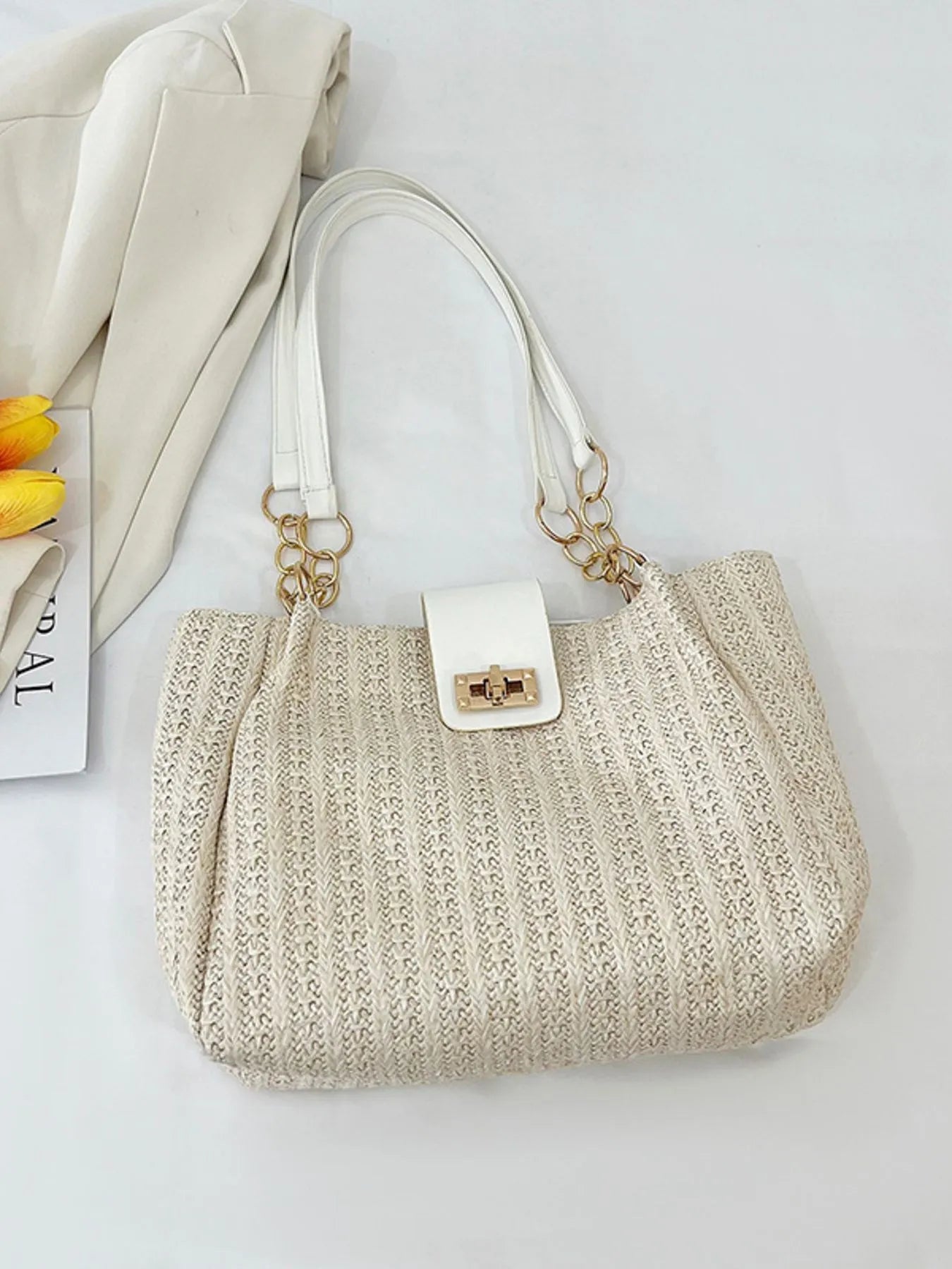 Fashorio Bags Woven Straw Shoulder Bag