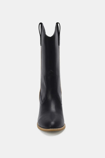 Beast Fashion Butterfly Cut Detail Point Toe Boots - Fashorio