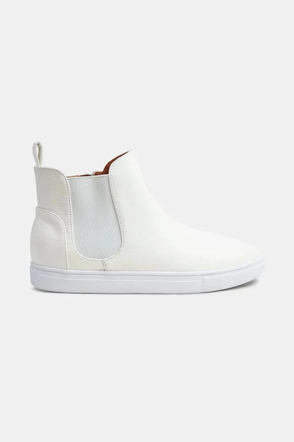 Beast Fashion Faux Suede Elastic Side Panel Sneakers - Fashorio