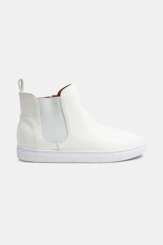 Beast Fashion Faux Suede Elastic Side Panel Sneakers - Fashorio