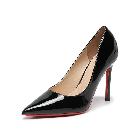 Point Toe Stiletto Pumps Black - Fashorio