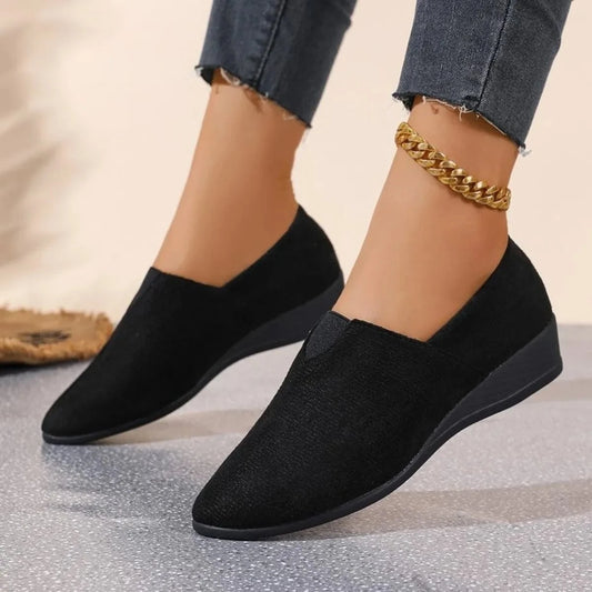 Breathable Mesh Slip-On Loafers Black - Fashorio