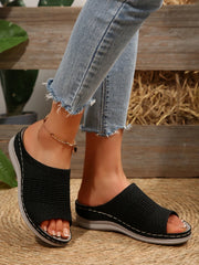 Fashorio Black / 36 Mesh Open Toe Sandals