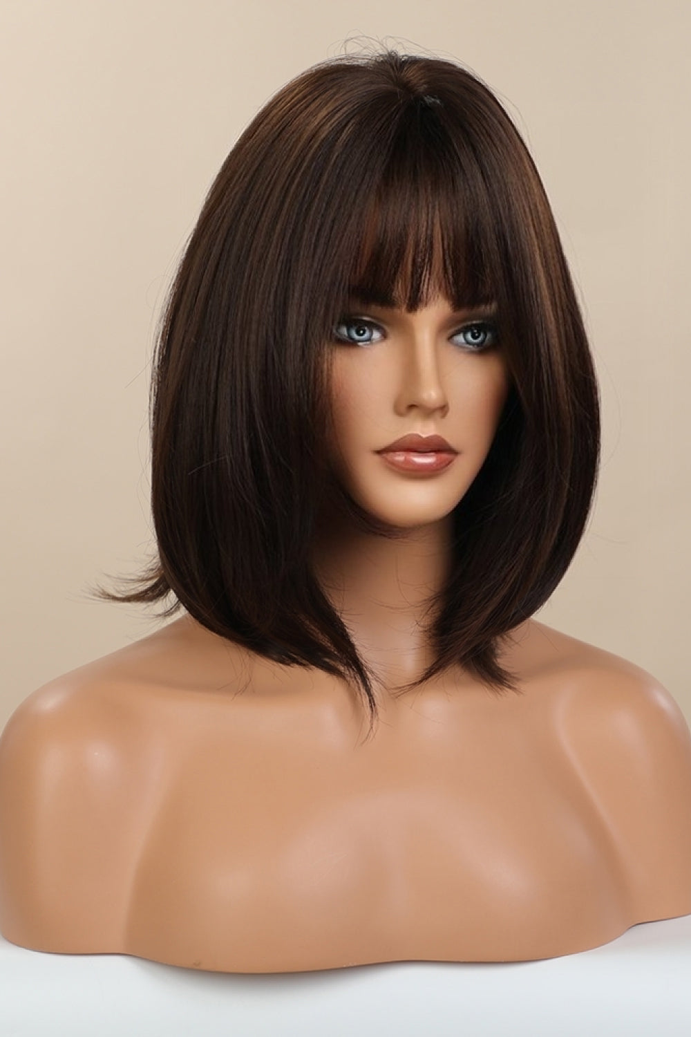 Fashorio Black/Brown / One Size Full-Machine Bobo Synthetic Wigs 9''