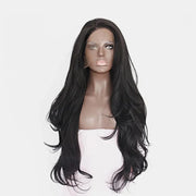 Fashorio black / One Size 13*3" Lace Front Wigs Synthetic Long Wavy 24" 130% Density