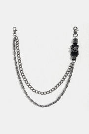Fashorio Black / One Size Double Layer Alloy Chain Belt
