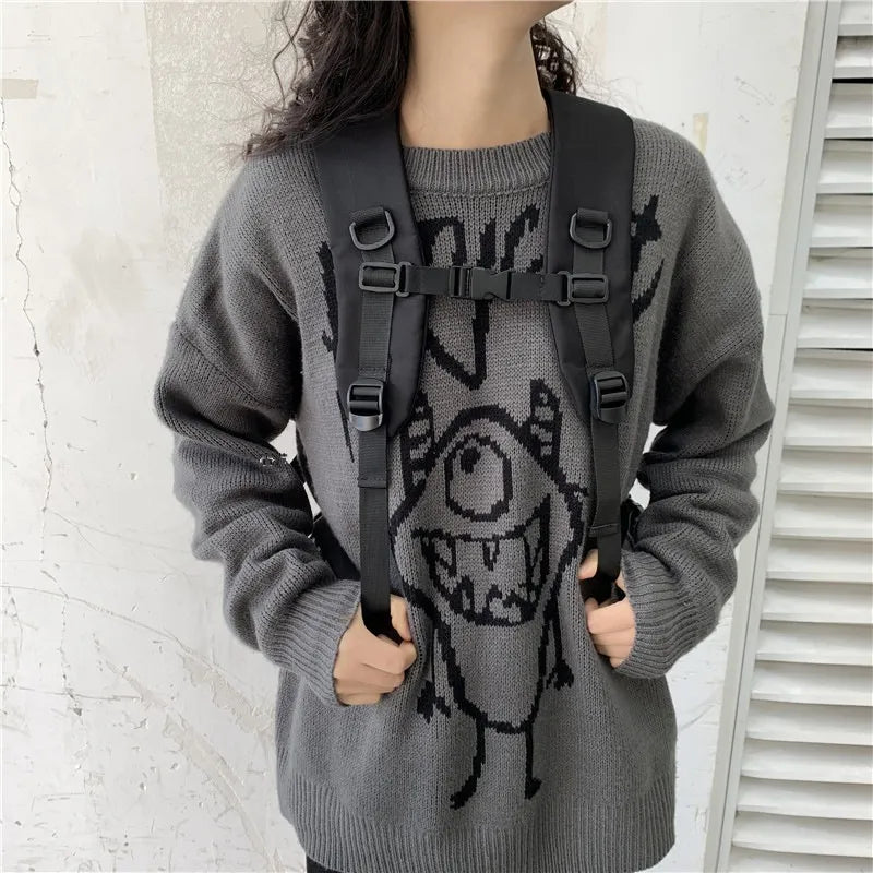 Fashorio Black / One Size Oxford Cloth Adjustable Straps Backpack Bag