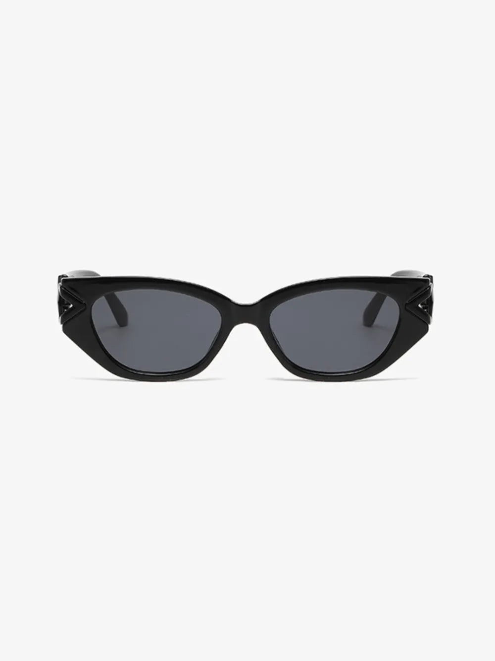 Fashorio Black / One Size Polycarbonate Frame Cat-Eye Sunglasses