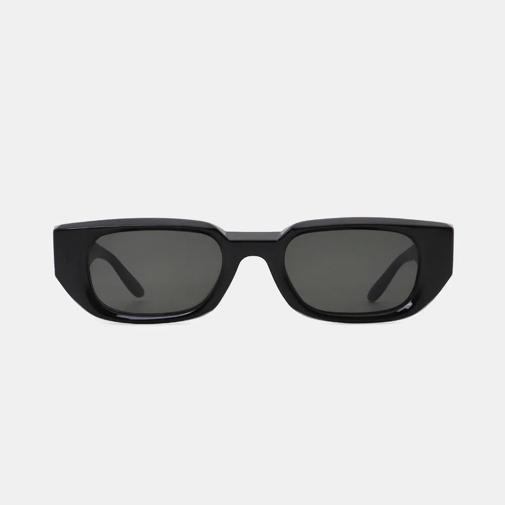 Fashorio Black / One Size Polycarbonate Frame Rectangle Sunglasses