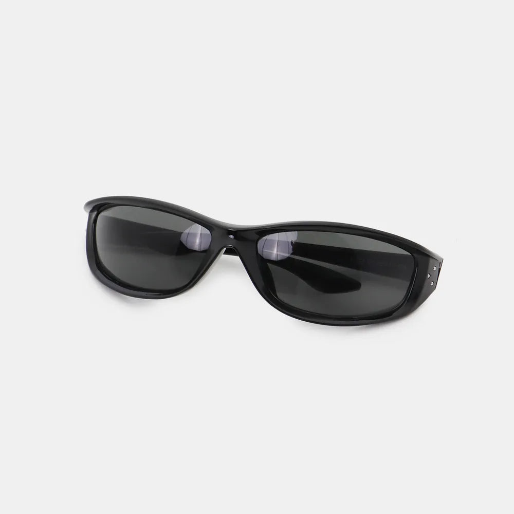 Fashorio Black / One Size Polycarbonate Frame Rectangle Sunglasses