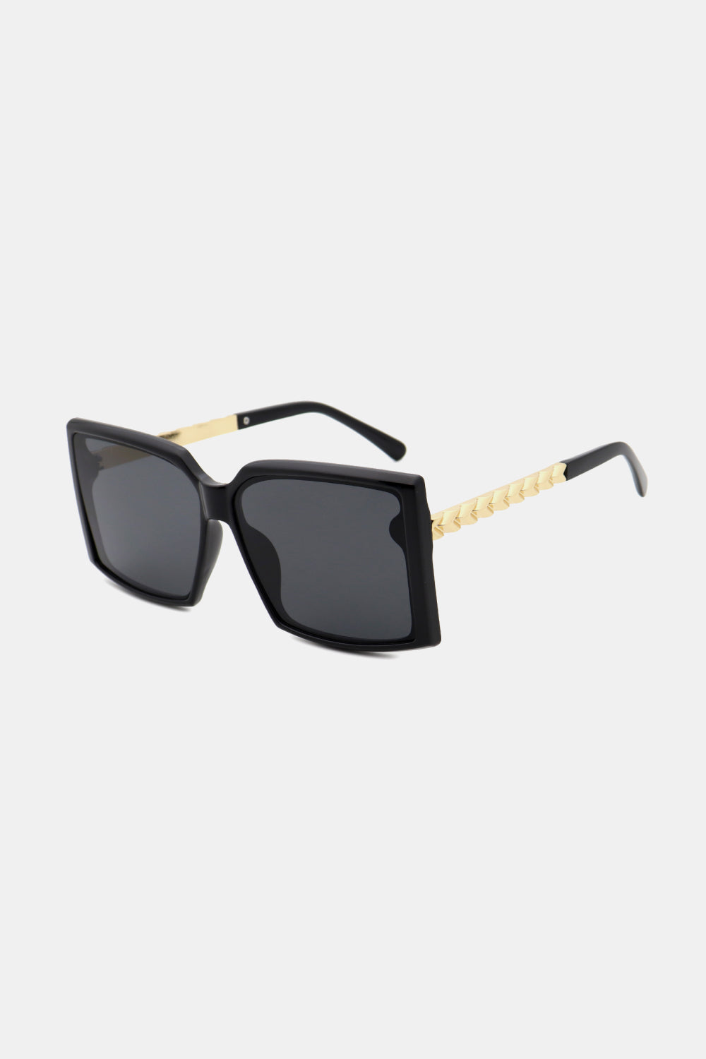 Fashorio Black / One Size Polycarbonate Frame Square Sunglasses