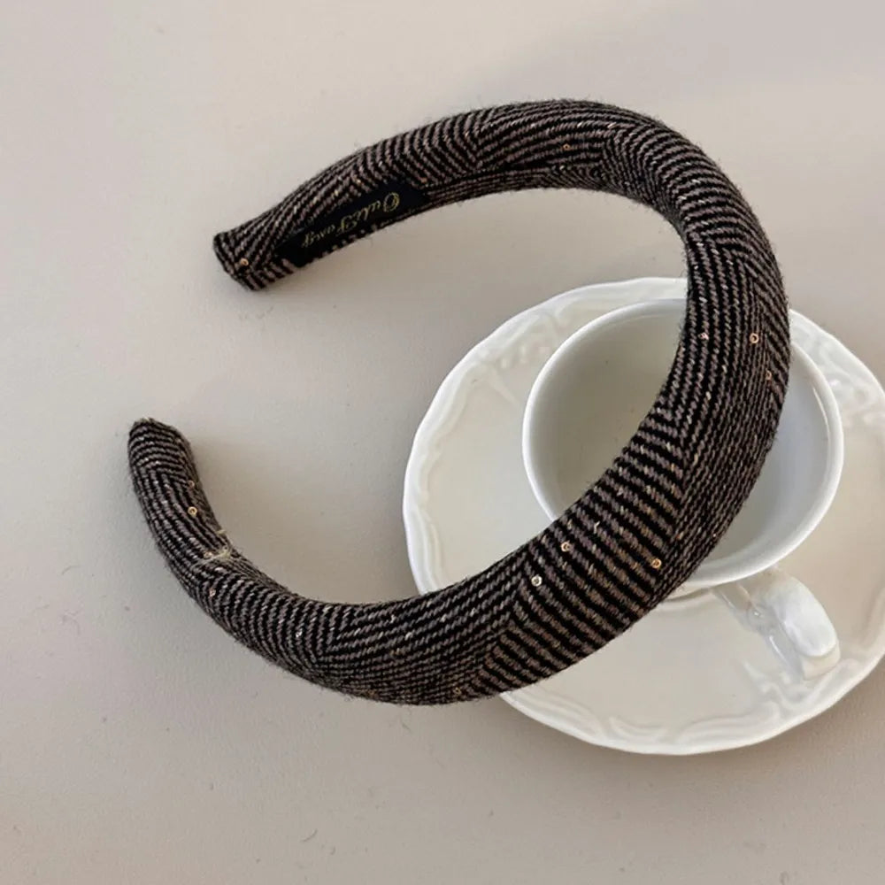 Fashorio Black / One Size Polyester Wide Hair Headband