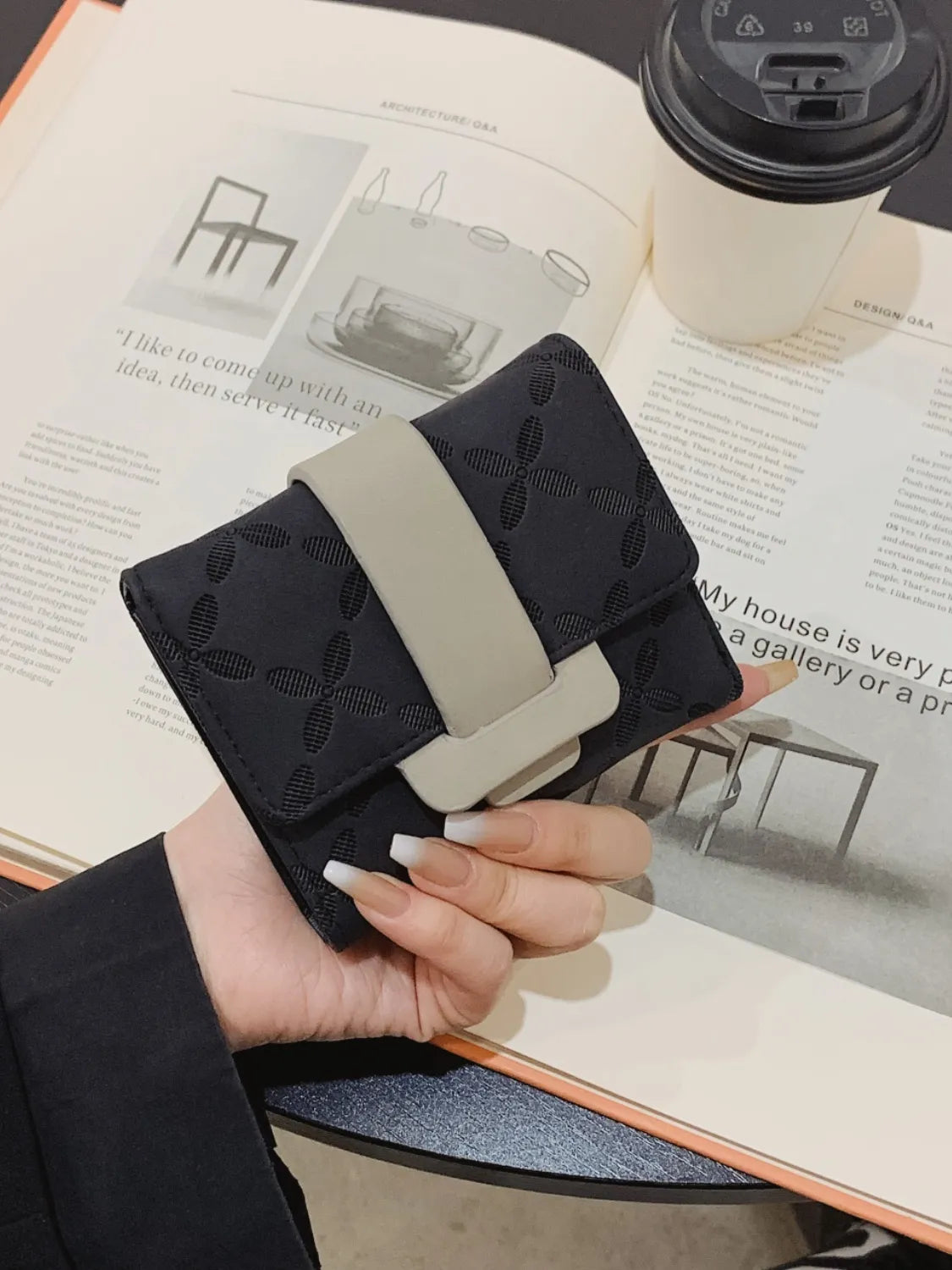 Fashorio Black / One Size PU Leather Wallet