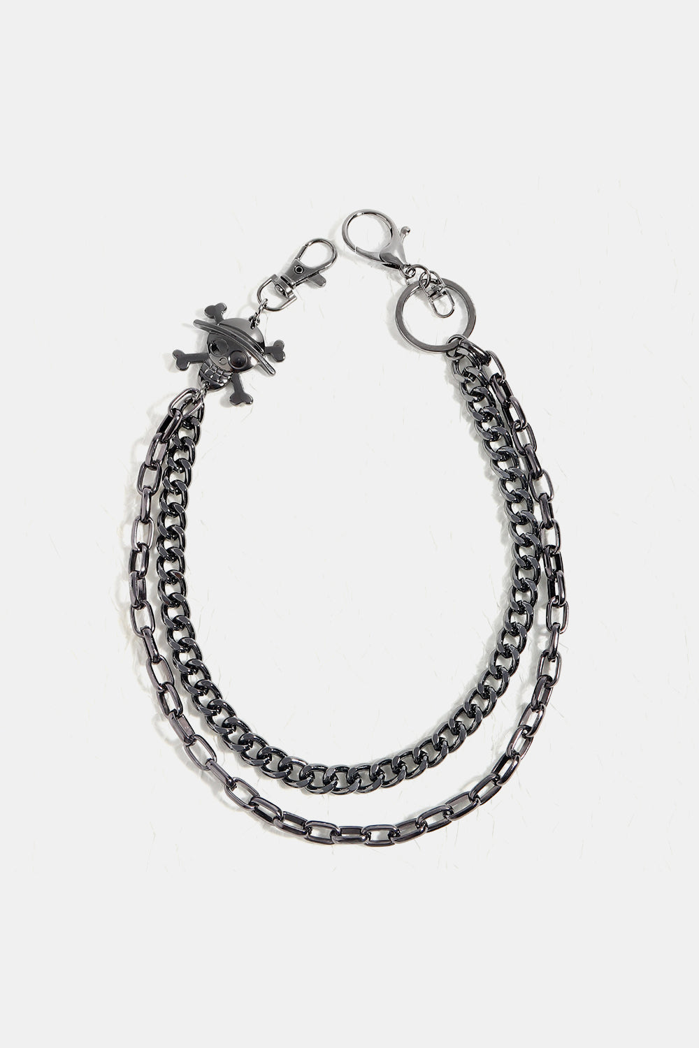 Fashorio Black / One Size Treasure Point Shape Double Layer Alloy Belt