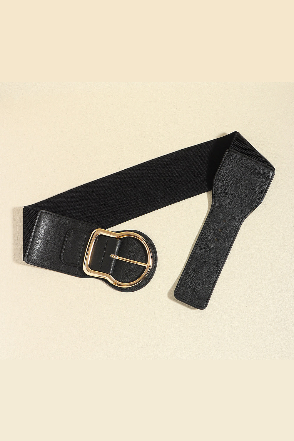 Fashorio Black / One Size Zinc Alloy PU Leather Belt