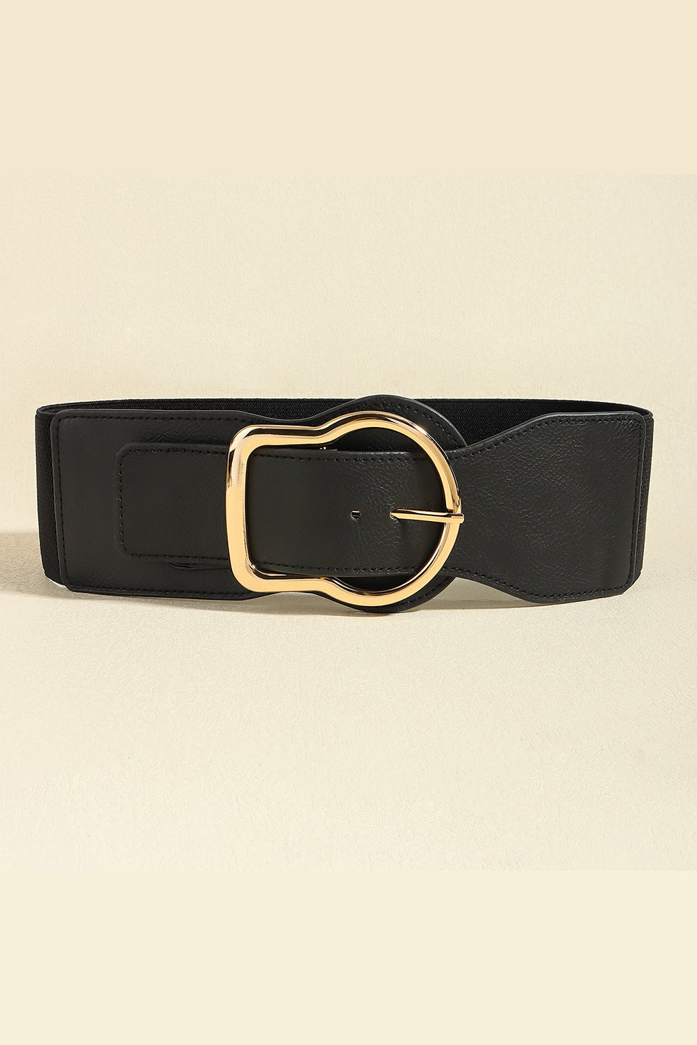Fashorio Black / One Size Zinc Alloy PU Leather Belt