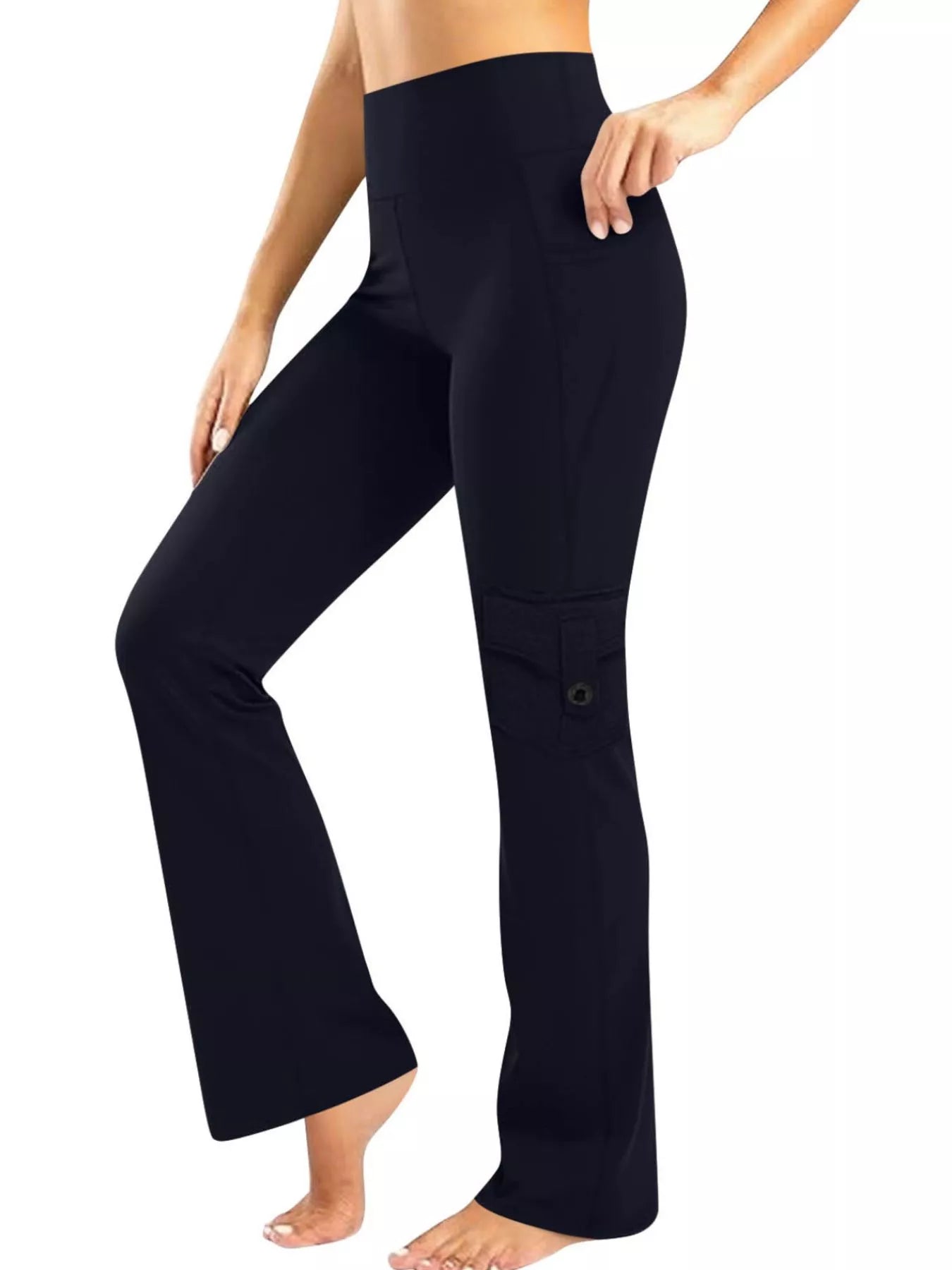 Fashorio Black / S High-Waisted Yoga Pants with Pockets