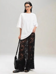 Fashorio Black / S Lace Maxi Skirt