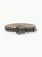Fashorio Black / S PU Leather Skull Belt