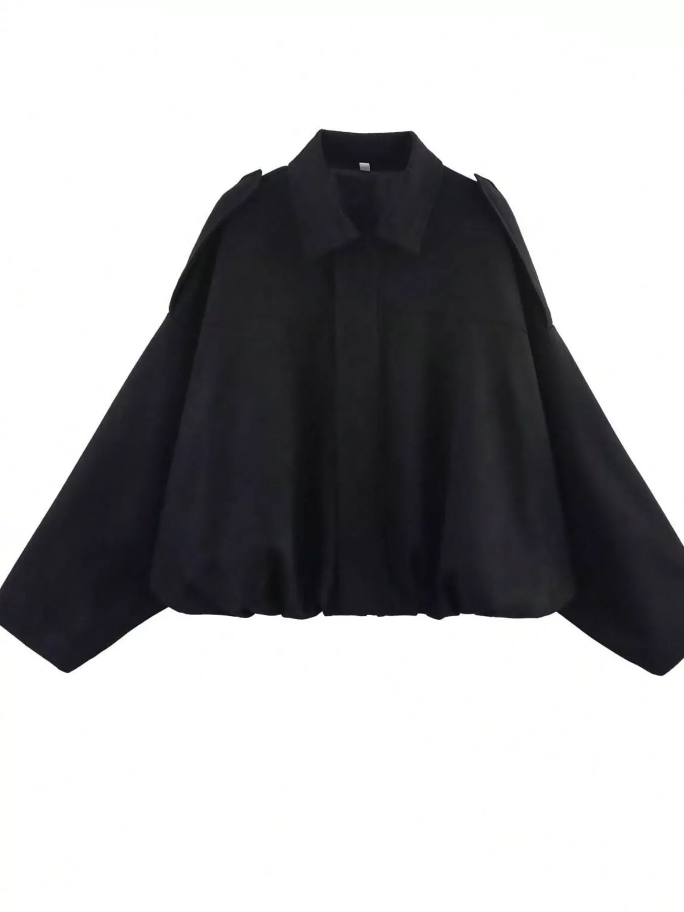 Fashorio Black / XS Zip Up Oversized Jacket