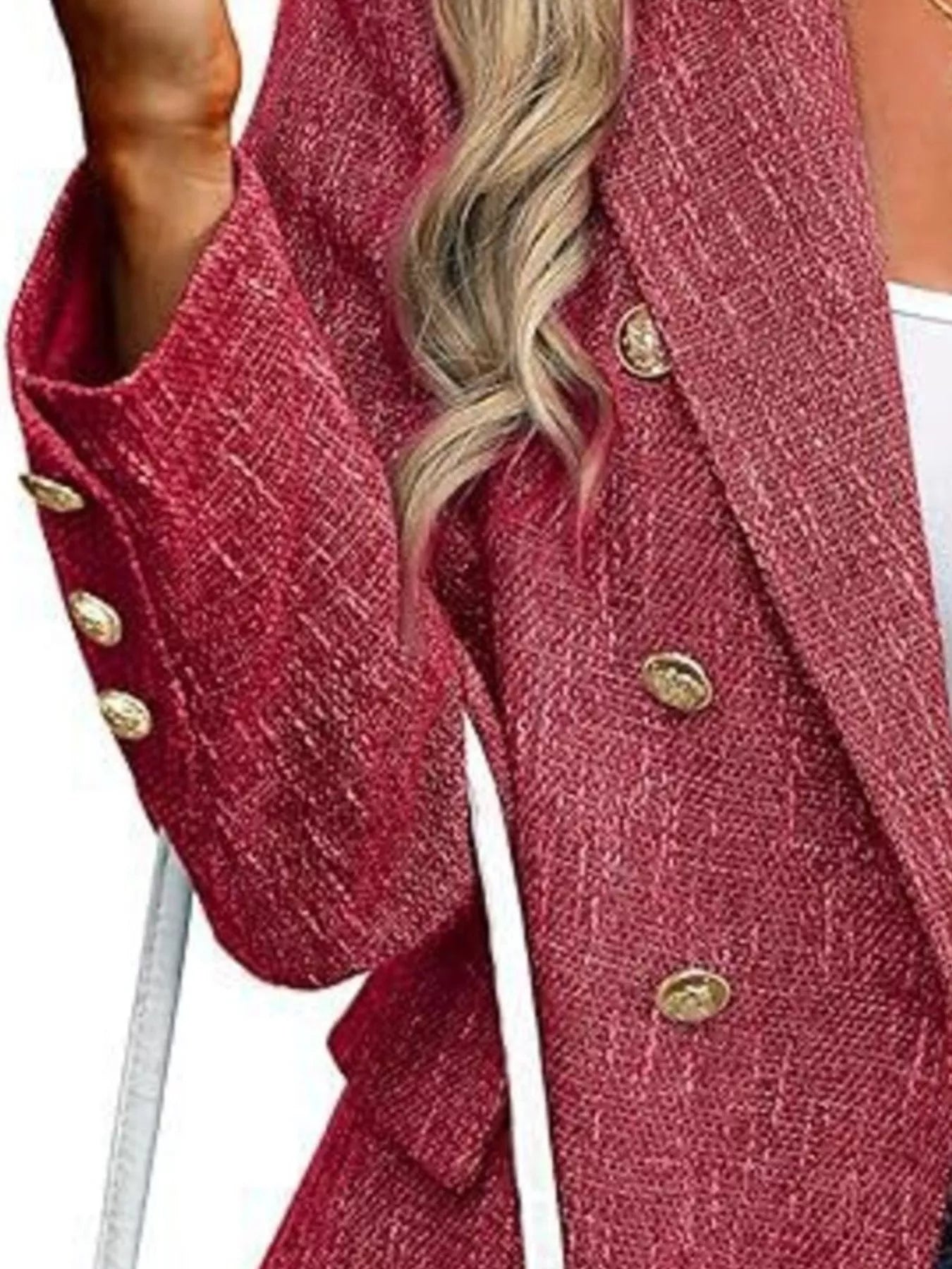 Fashorio Blazers Double-Breasted Lapel Collar Blazer