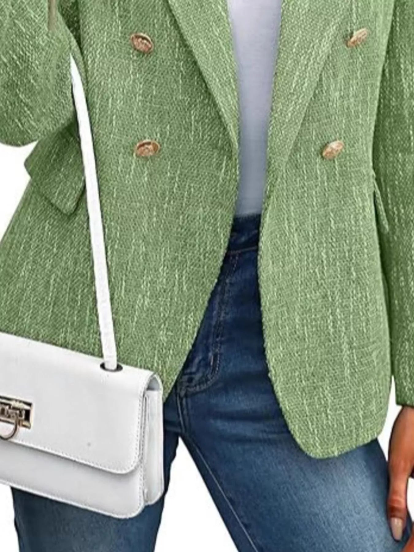 Fashorio Blazers Double-Breasted Lapel Collar Blazer