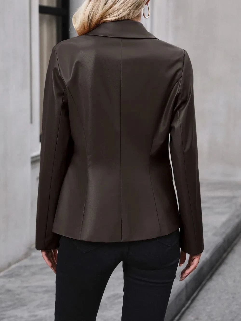Ivy Lane Button Up Collared Neck Blazer - Fashorio