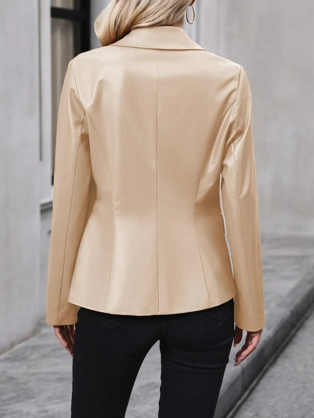 Ivy Lane Button Up Collared Neck Blazer - Fashorio