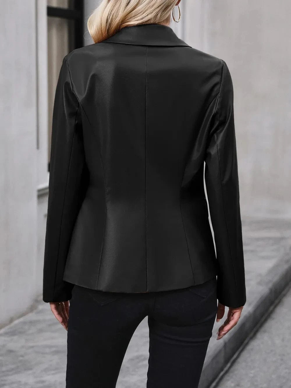Ivy Lane Button Up Collared Neck Blazer - Fashorio