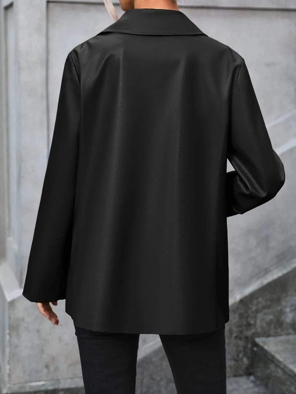 Fashorio Blazers Ivy Lane Pocketed Button Up Collared Neck Blazer