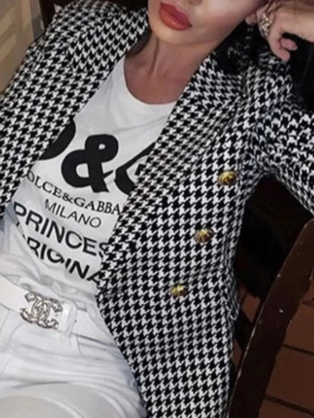 Fashorio Blazers Lapel Collar Long Sleeve Blazer