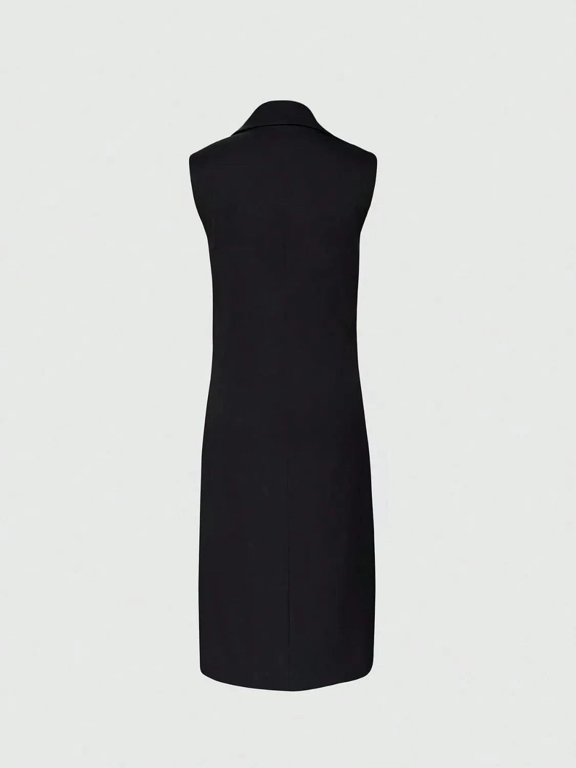 Fashorio Blazers Lapel Collar Sleeveless Longline Blazer