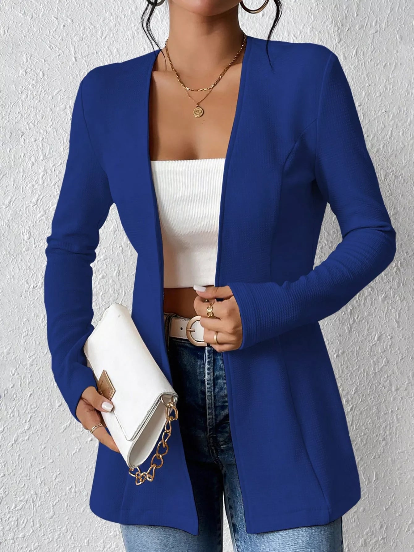Fashorio Blazers One Button Long Sleeve Blazer