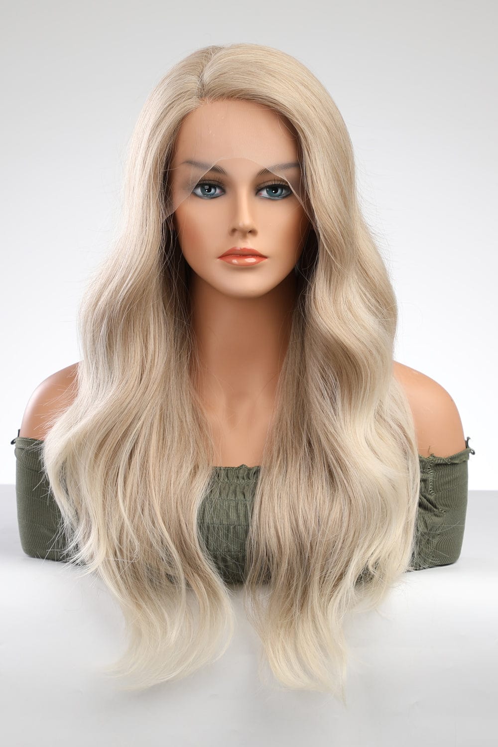 Fashorio Blonde / One Size 13*2" Lace Front Wigs Synthetic Long Wave 25" 150% Density