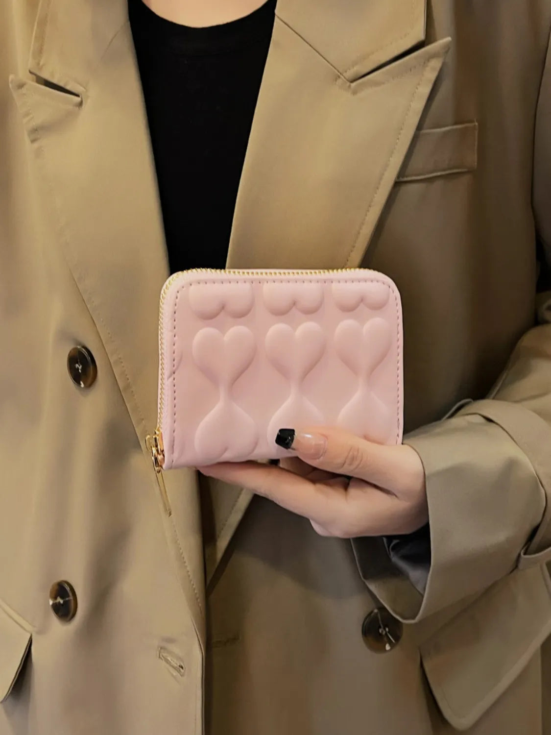 Fashorio Blush Pink / One Size PU Leather Card Case