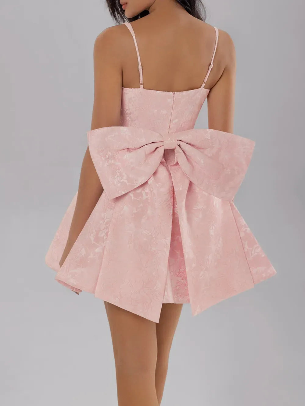 Fashorio Blush Pink / S Satin Mini Cami Dress with Bow