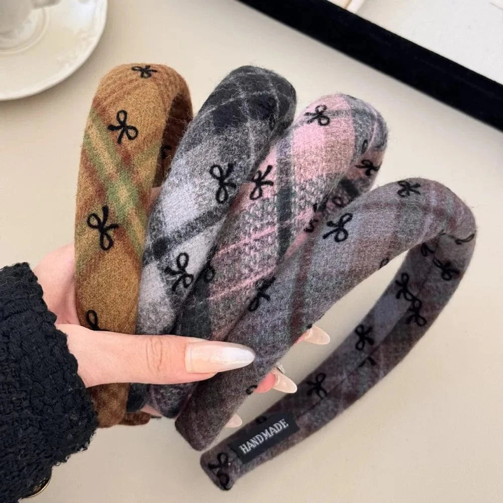 Fashorio Bow Plaid Polyester Hair Headband