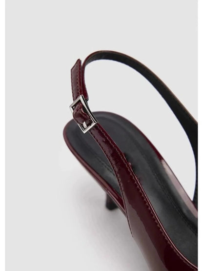 Bow Point Toe Slingback Pumps - Fashorio