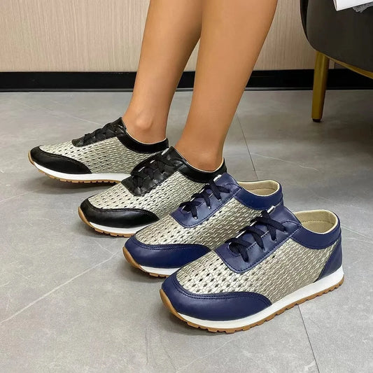 Breathable Lace Up Sneakers - Fashorio