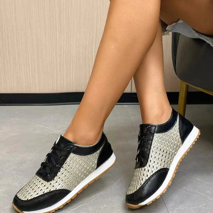 Breathable Lace Up Sneakers - Fashorio